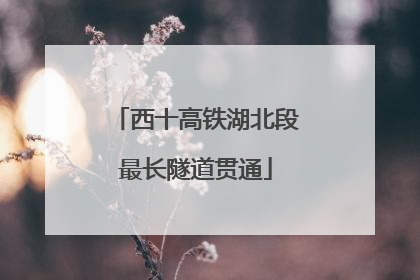 西十高铁湖北段最长隧道贯通