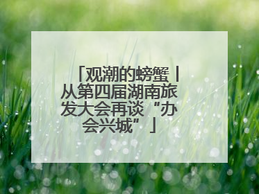 观潮的螃蟹丨从第四届湖南旅发大会再谈“办会兴城”