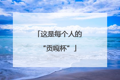 这是每个人的“贡嘎杯”