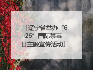 辽宁省举办“6·26”国际禁毒日主题宣传活动