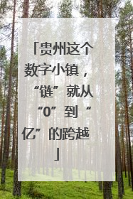贵州这个数字小镇，“链”就从“0”到“亿”的跨越