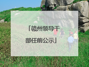 赣州领导干部任前公示