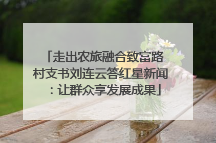走出农旅融合致富路 村支书刘连云答红星新闻：让群众享发展成果