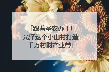 跟着圣农办工厂 光泽这个小山村打造千万村财产业带