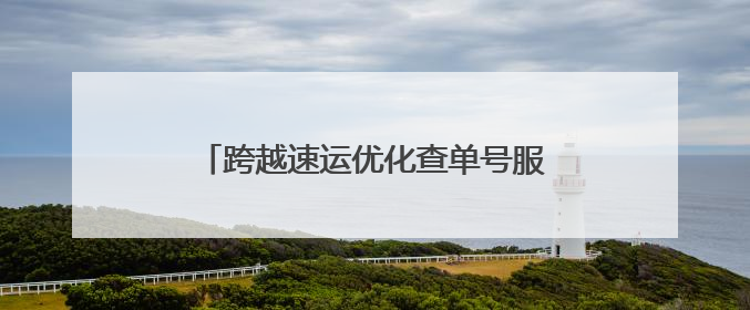 跨越速运优化查单号服务，物流信息一键掌握