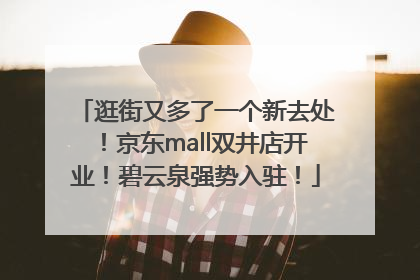 逛街又多了一个新去处！京东mall双井店开业！碧云泉强势入驻！