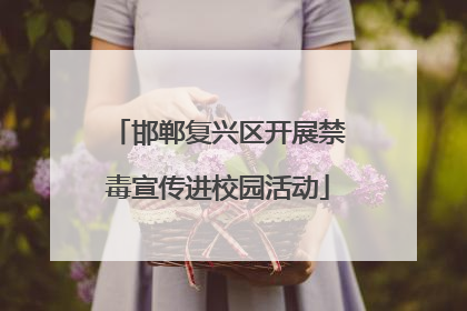 邯郸复兴区开展禁毒宣传进校园活动