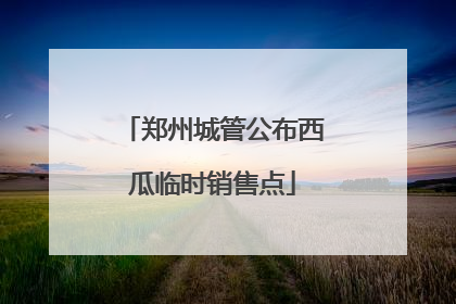 郑州城管公布西瓜临时销售点