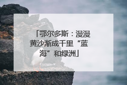 鄂尔多斯：漫漫黄沙渐成千里“蓝海”和绿洲