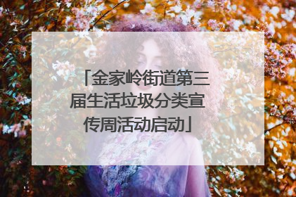 金家岭街道第三届生活垃圾分类宣传周活动启动