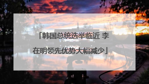 韩国总统选举临近 李在明领先优势大幅减少