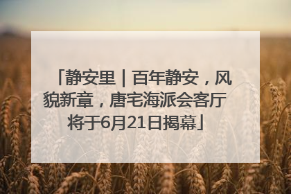 静安里｜百年静安，风貌新章，唐宅海派会客厅将于6月21日揭幕