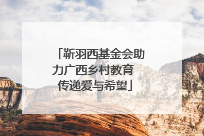 靳羽西基金会助力广西乡村教育 传递爱与希望