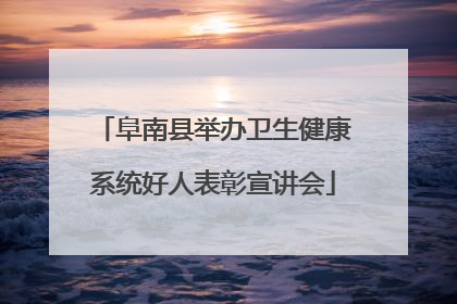 阜南县举办卫生健康系统好人表彰宣讲会