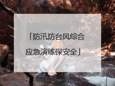 防汛防台风综合应急演练保安全