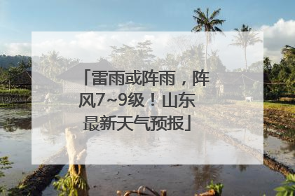雷雨或阵雨，阵风7~9级！山东最新天气预报
