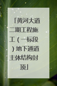 黄河大道二期工程施工（一标段）地下通道主体结构封顶