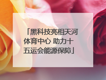 黑科技亮相天河体育中心 助力十五运会能源保障