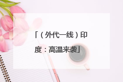 （外代一线）印度：高温来袭
