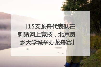 15支龙舟代表队在刺猬河上竞技，北京良乡大学城举办龙舟赛