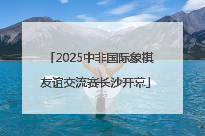 2025中非国际象棋友谊交流赛长沙开幕
