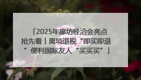 2025年廊坊经洽会亮点抢先看丨离境退税“即买即退”便利国际友人“买买买”