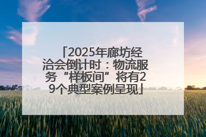 2025年廊坊经洽会倒计时：物流服务“样板间”将有29个典型案例呈现