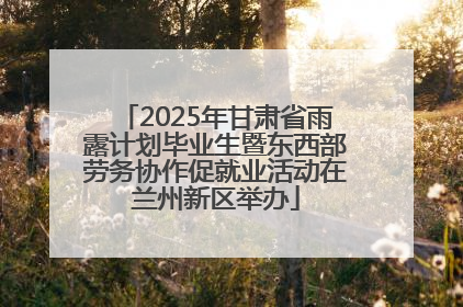 2025年甘肃省雨露计划毕业生暨东西部劳务协作促就业活动在兰州新区举办
