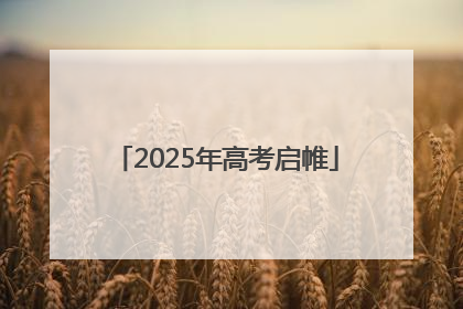 2025年高考启帷