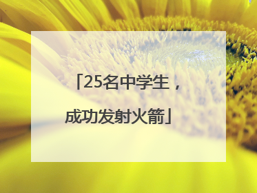 25名中学生，成功发射火箭