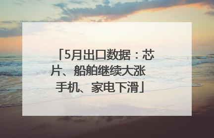 5月出口数据：芯片、船舶继续大涨 手机、家电下滑
