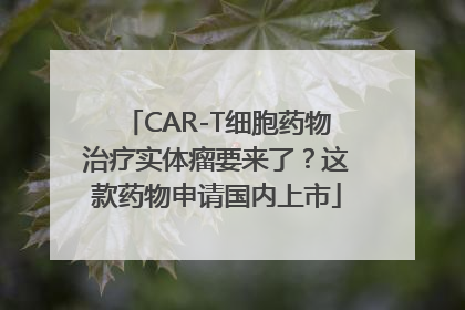 CAR-T细胞药物治疗实体瘤要来了？这款药物申请国内上市