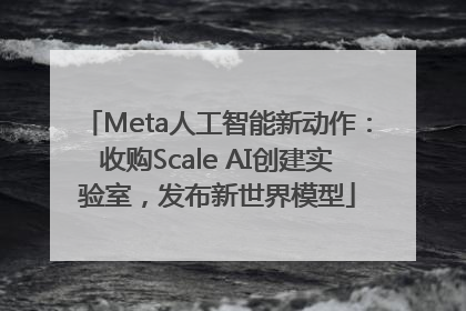 Meta人工智能新动作：收购Scale AI创建实验室，发布新世界模型